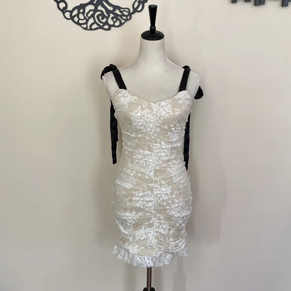 NWT Lace Mini Dress with Multi-Way Straps